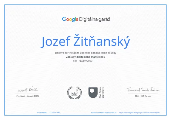 certifikát - správa sociálnych sietí certifikát - správa sociálnych sietí